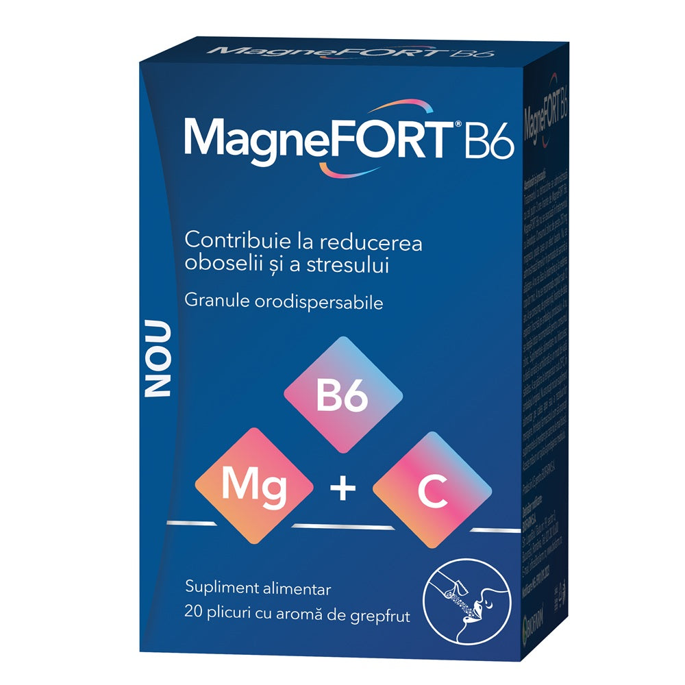Magnefort B6, 20 plicuri, Biofarm