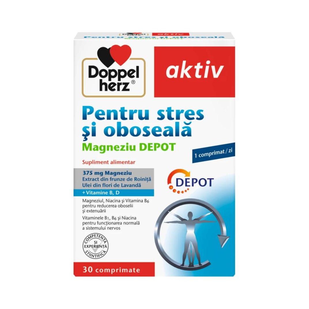 Magneziu Depot pentru Stres si Oboseala, 30 comprimate, Doppelherz