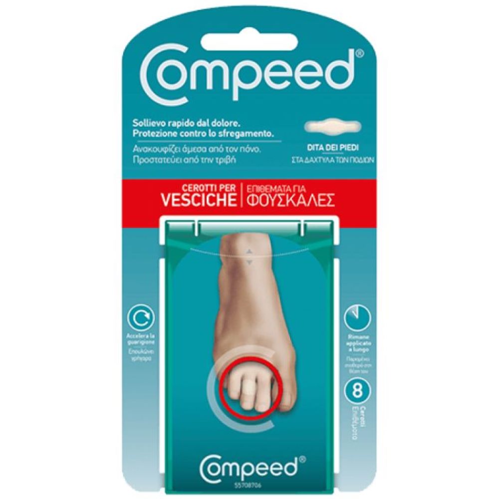 Plasturi interdigitali pentru basici Blister Toes, 8 bucati, Compeed