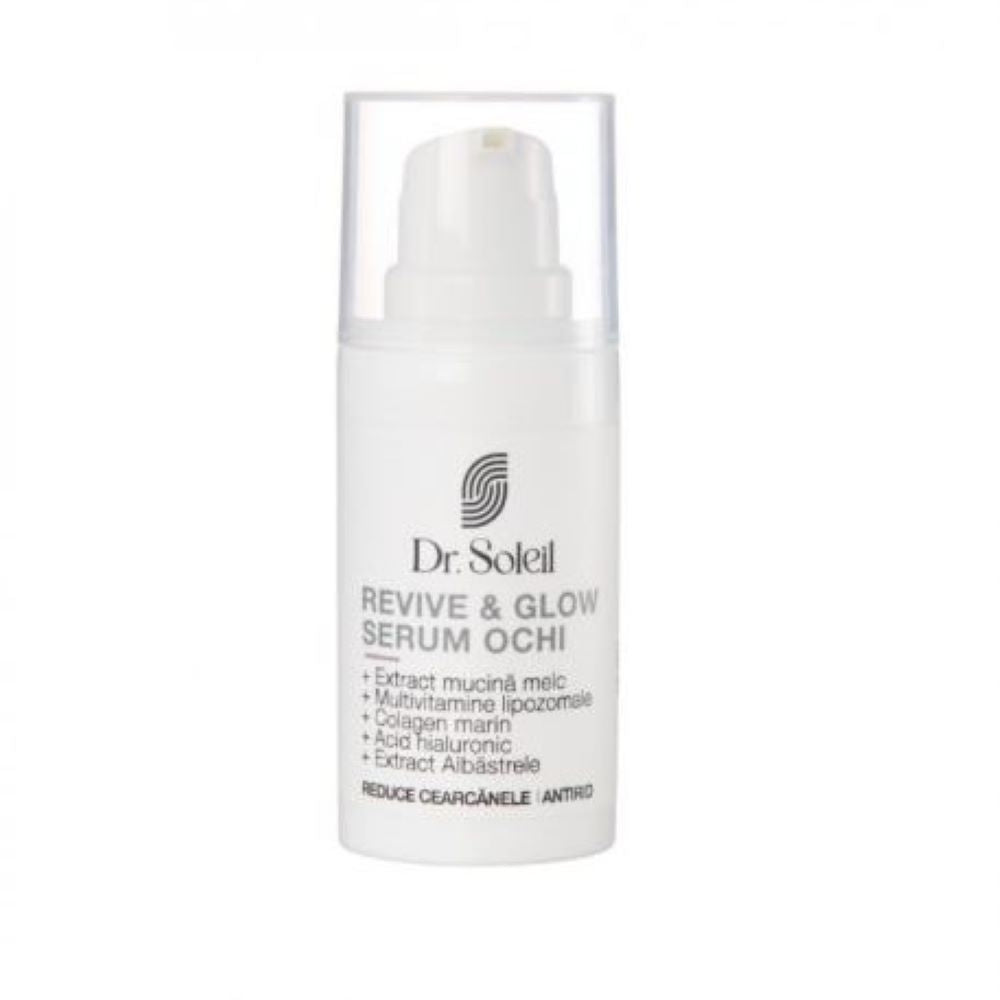 Serum ochi cu mucina melc Revive & Glow, 15 ml, Dr. Soleil