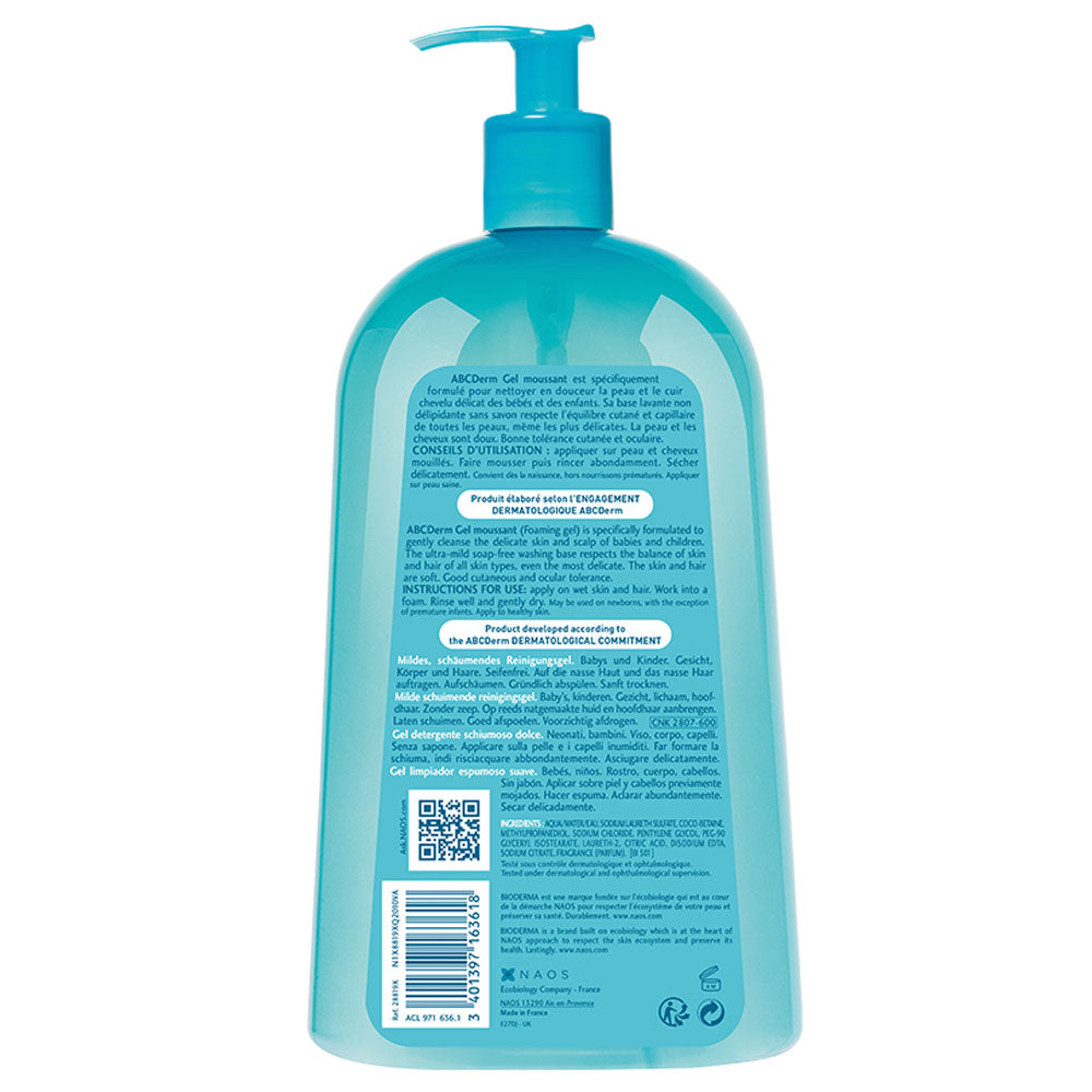 Gel spumant ABCDerm, 1000ml, Bioderma