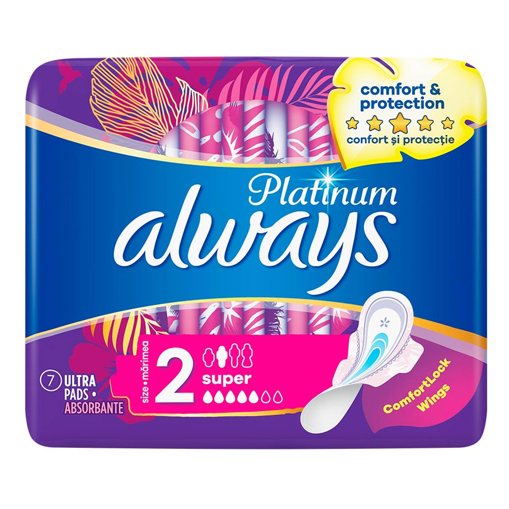 Absorbante Always Platinum, Marimea 2, 7 Bucati