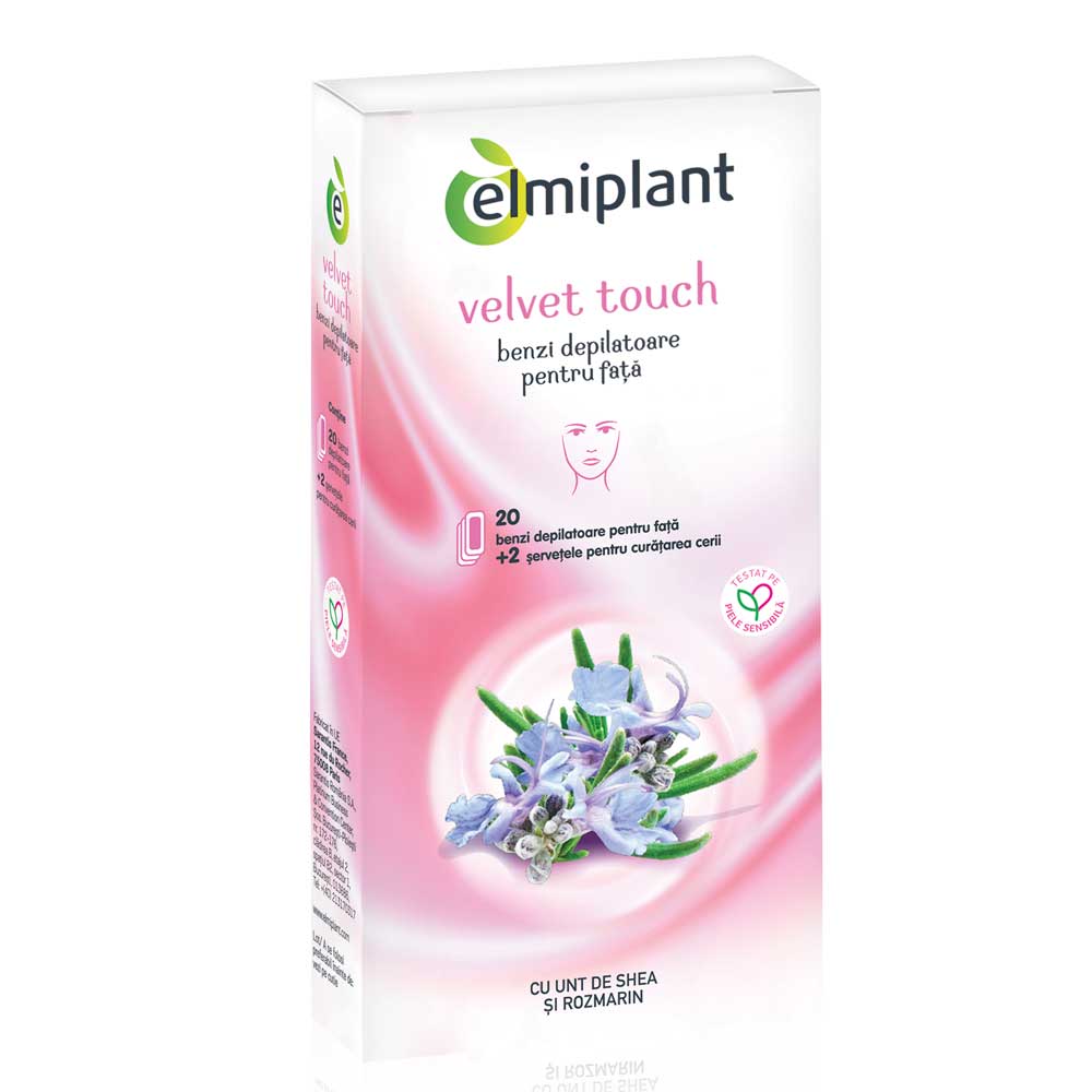 Benzile depilatoare pentru fata, 20 benzi, Elmiplant