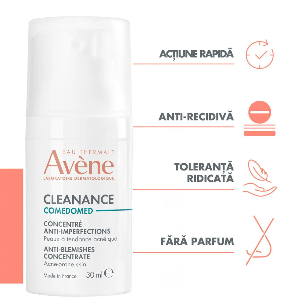Serum Concentrat Anti-imperfectiuni pentru ten cu tendinta acneica Cleanance Comedomed, 30ml, Avene