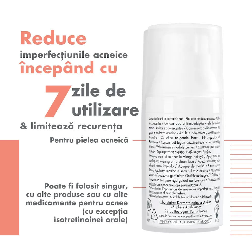 Serum Concentrat Anti-imperfectiuni pentru ten cu tendinta acneica Cleanance Comedomed, 30ml, Avene