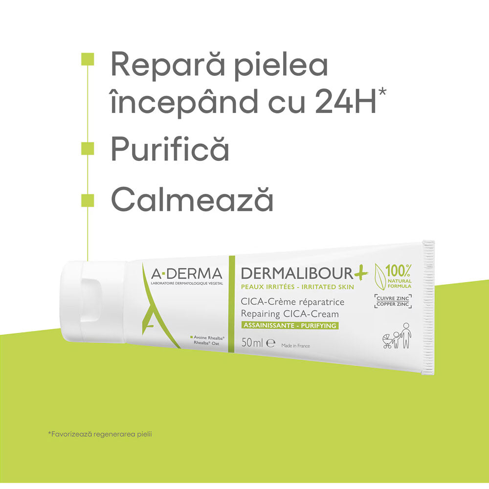 Crema reparatoare Piele Iritata Cica Dermalibour, 50ml, A-Derma