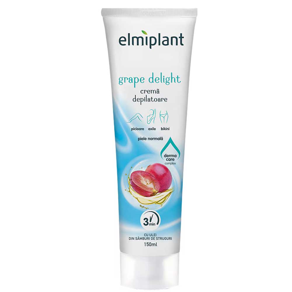 Crema depilatoare piele normala Grape Delight, 150ml, Elmiplant