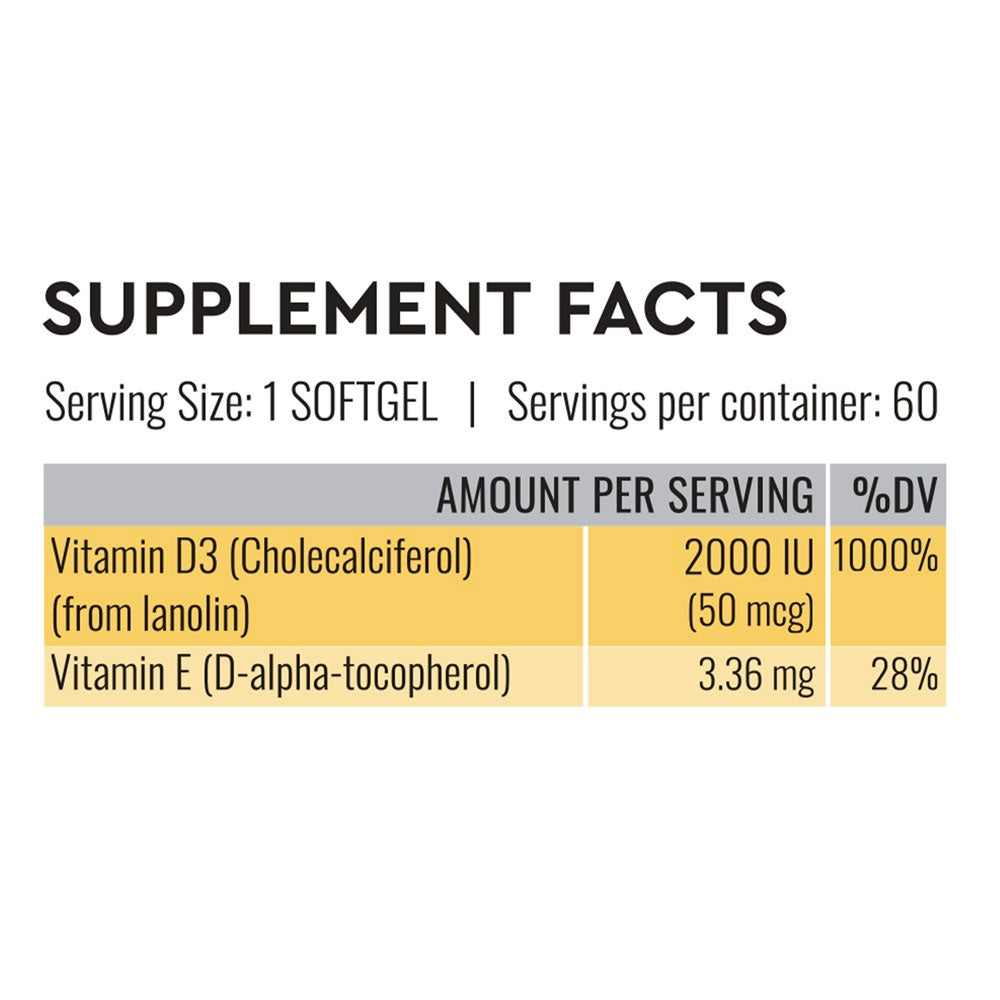 Daily D3 Good Routine, 2000 UI, 60 Capsule, Secom