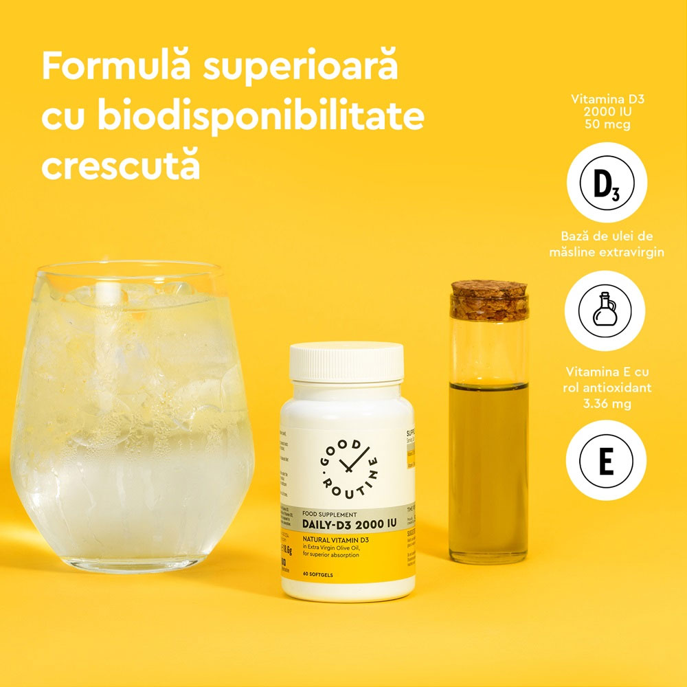 Daily D3 Good Routine, 2000 UI, 60 Capsule, Secom