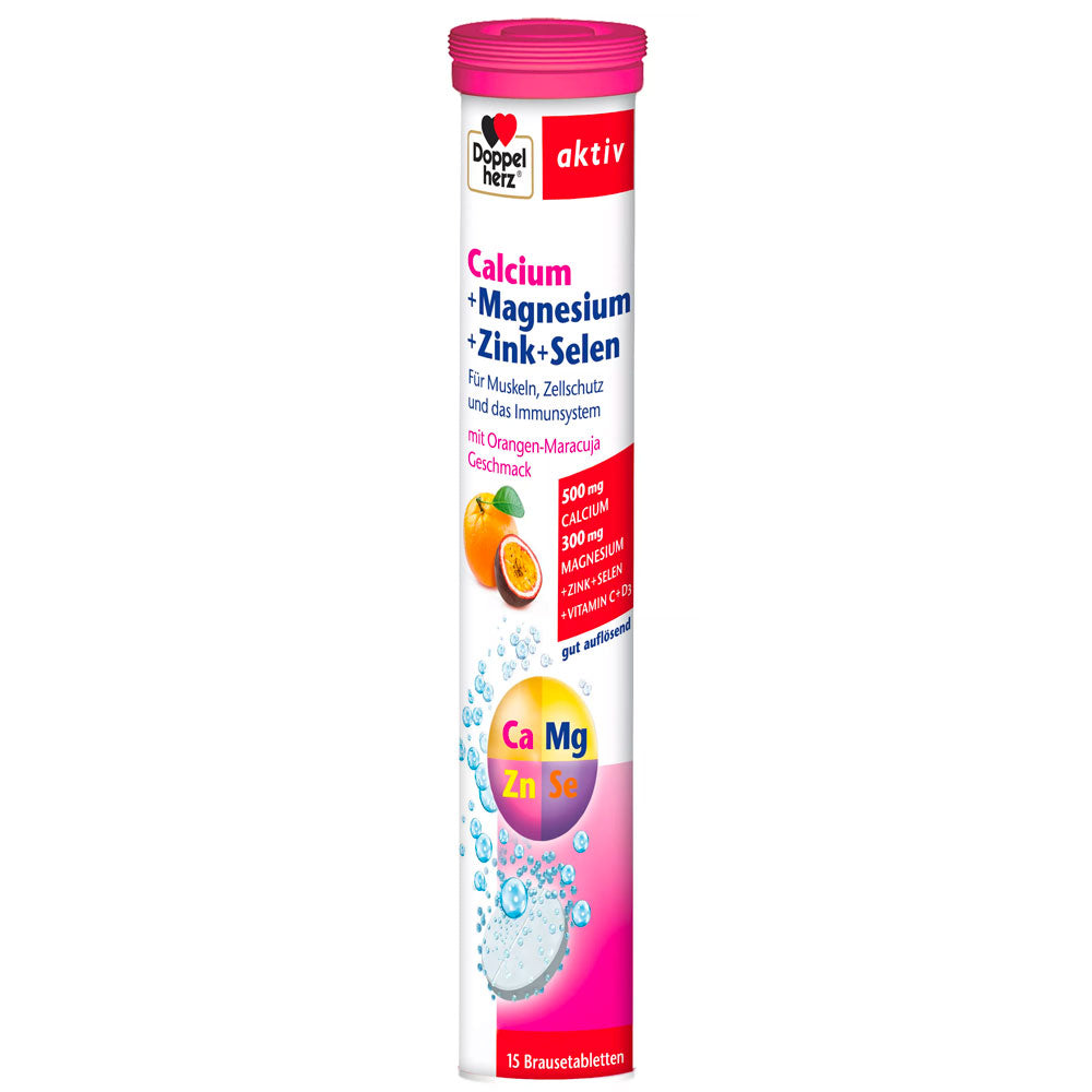 Calciu + Magneziu + Zinc + Seleniu, 15 Capsule Efervescente, Doppelherz