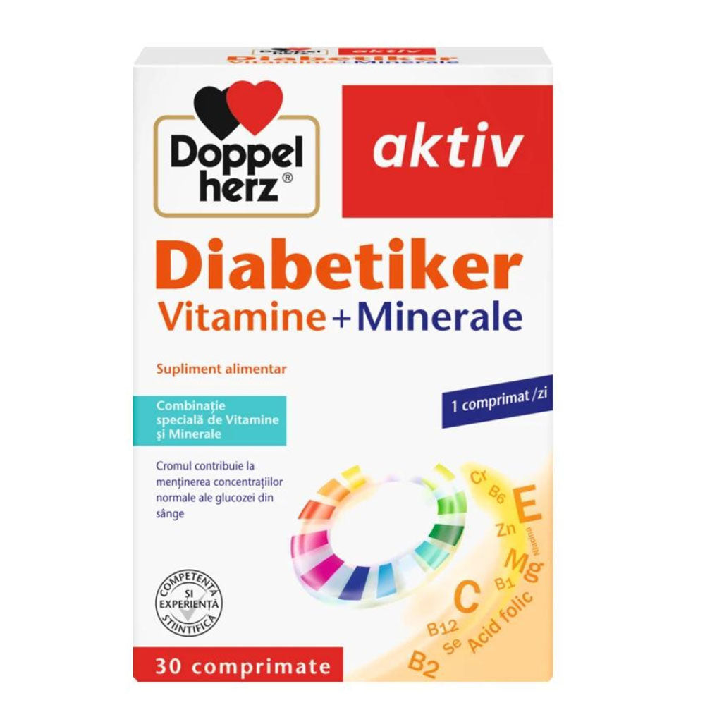 Diabetiker Vitamine + Minerale, 30 Comprimate, Doppelherz