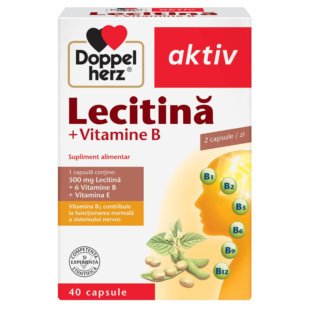 Lecitina Cu Vitamina B + Vitamina E, 40 Tablete, Doppelherz