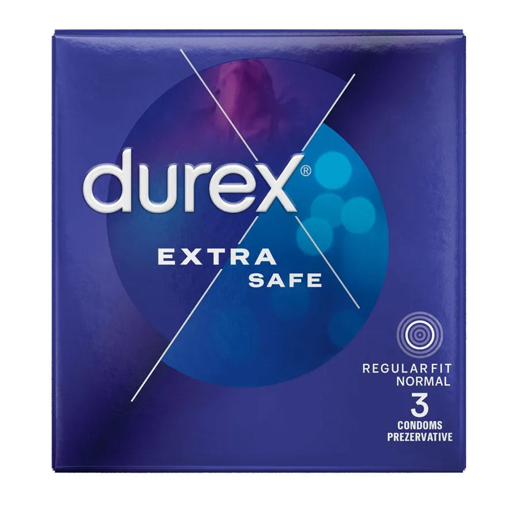 Prezervative Extra Safe, 3 Bucati, Durex