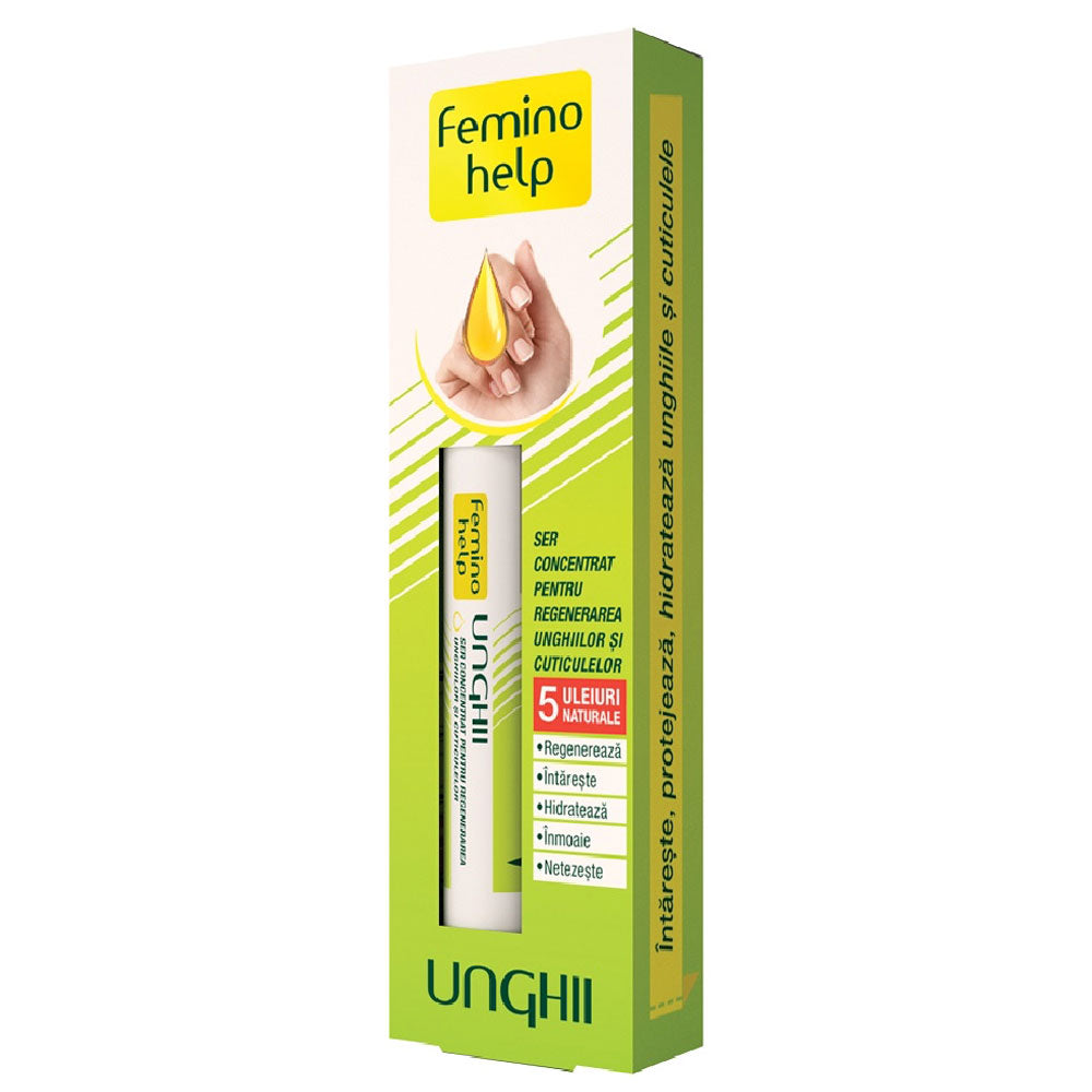 Concentrat pentru regenerarea unghiilor si cuticulelor Feminohelp, 2 ml, Zdrovit