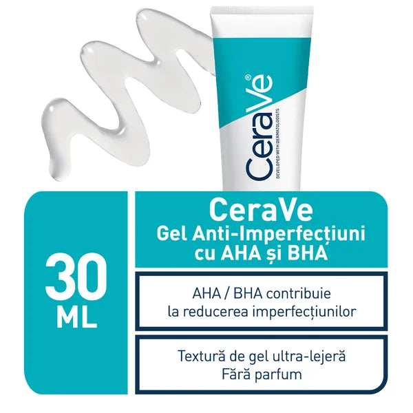 Gel anti-imperfectiuni pentru ten cu tendinta acneica cu AHA si BHA, 40 ml, CeraVe