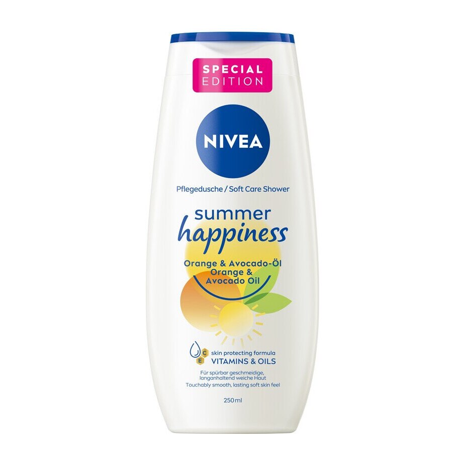 Gel de dus Summer Happiness Orange & Avocado, 250 ml, Nivea