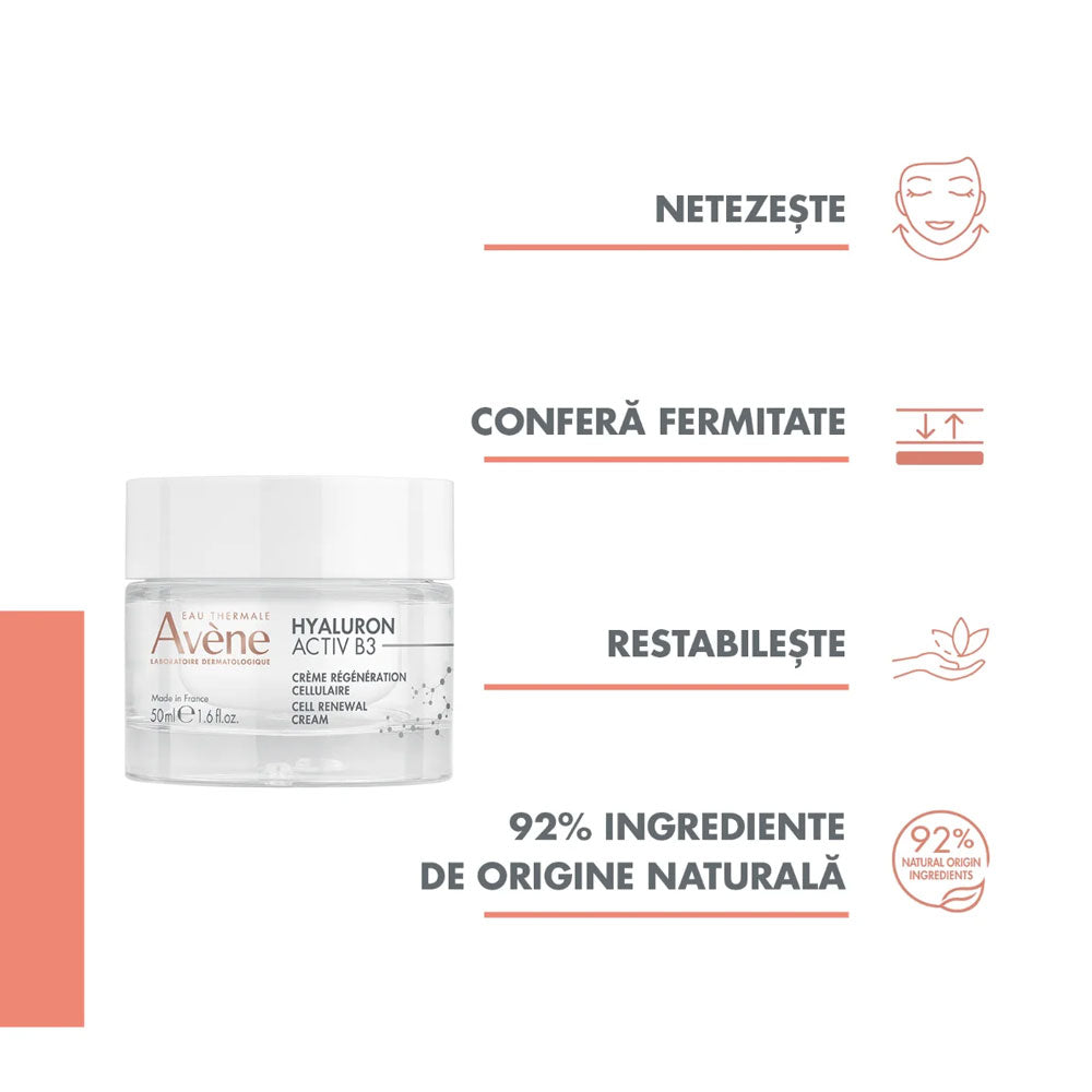 Crema pentru regenerare celulara Hyaluron Activ B3, 50ml, Avene
