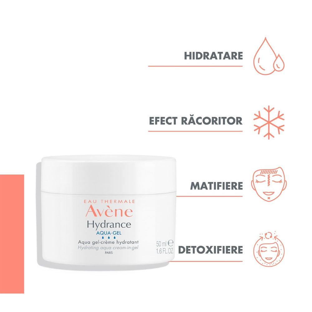 Gel crema hidratant Hydrance Aqua Gel, 50ml, Avene