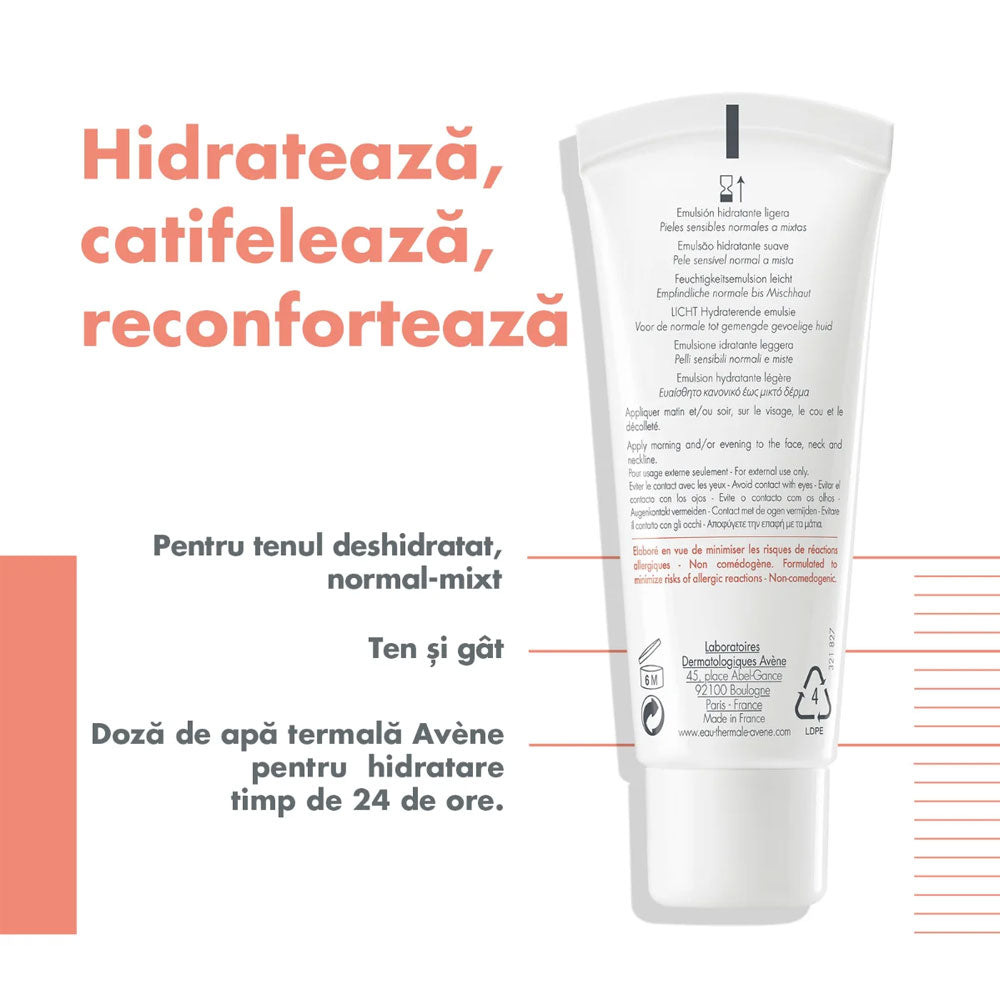 Emulsie hidratanta pentru ten normal-mixt Hydrance Legere, 40ml, Avene