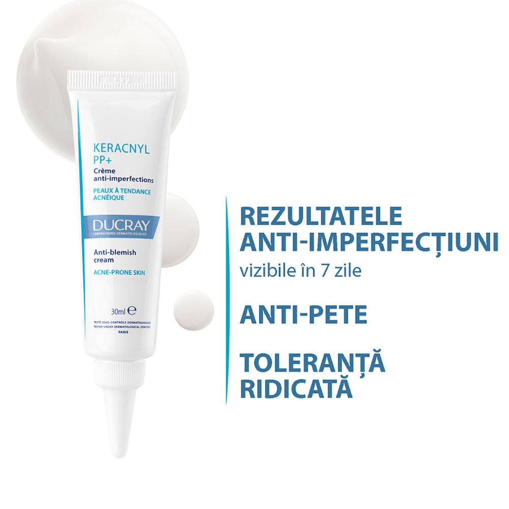 Crema calmanta anti-imperfectiuni pentru tenul cu tendinta acneica Keracnyl PP+, 30ml, Ducray