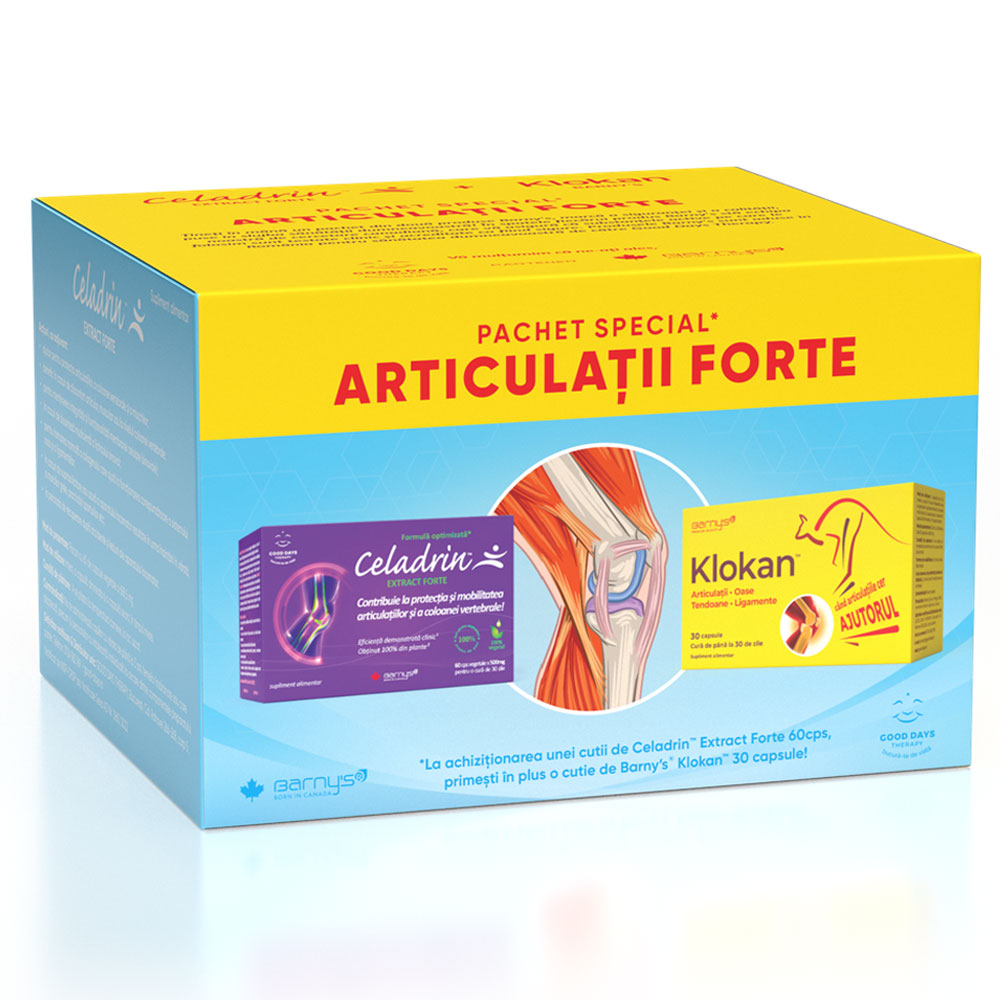 Pachet Klokan 30 capsule + Celadrin Extract Forte 500 mg 60 capsule, Good Days Therapy