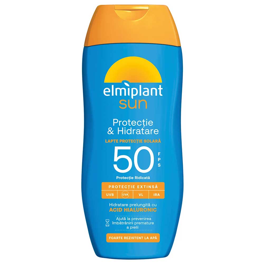 Lotiune cu protectie solara SPF 50 Protectie & Hidratare, 200ml, Elmiplant Sun