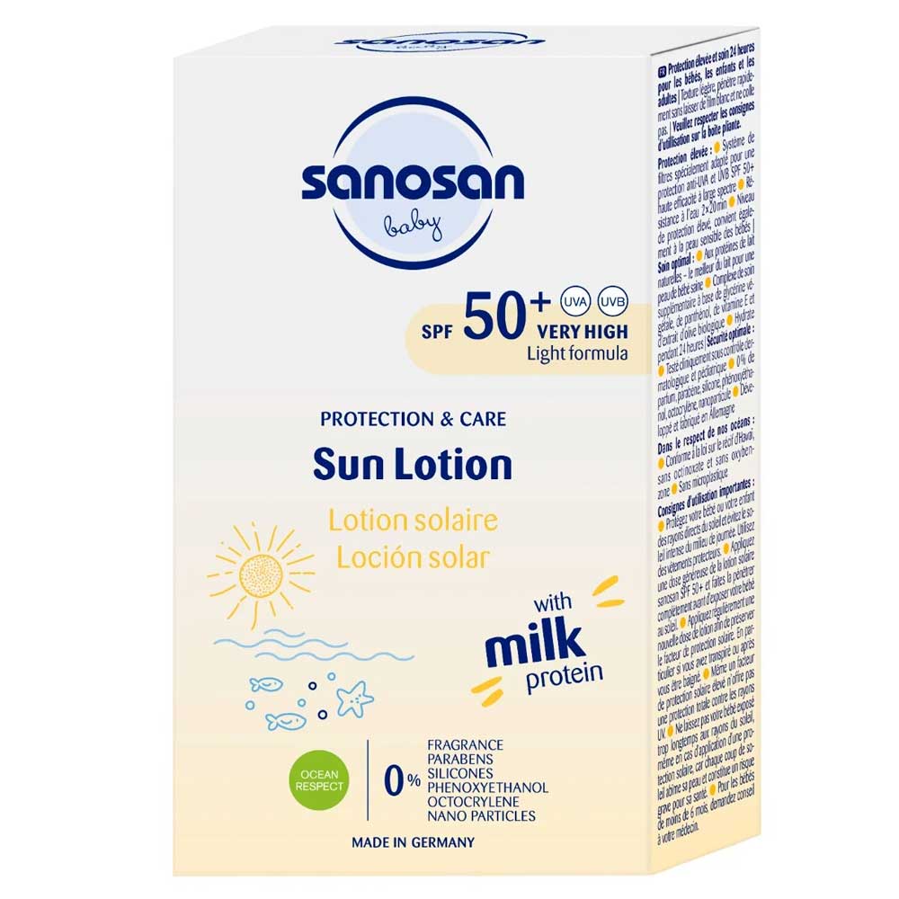 Lotiune pentru copii cu protectie solara SPF50+, 100ml, Sanosan