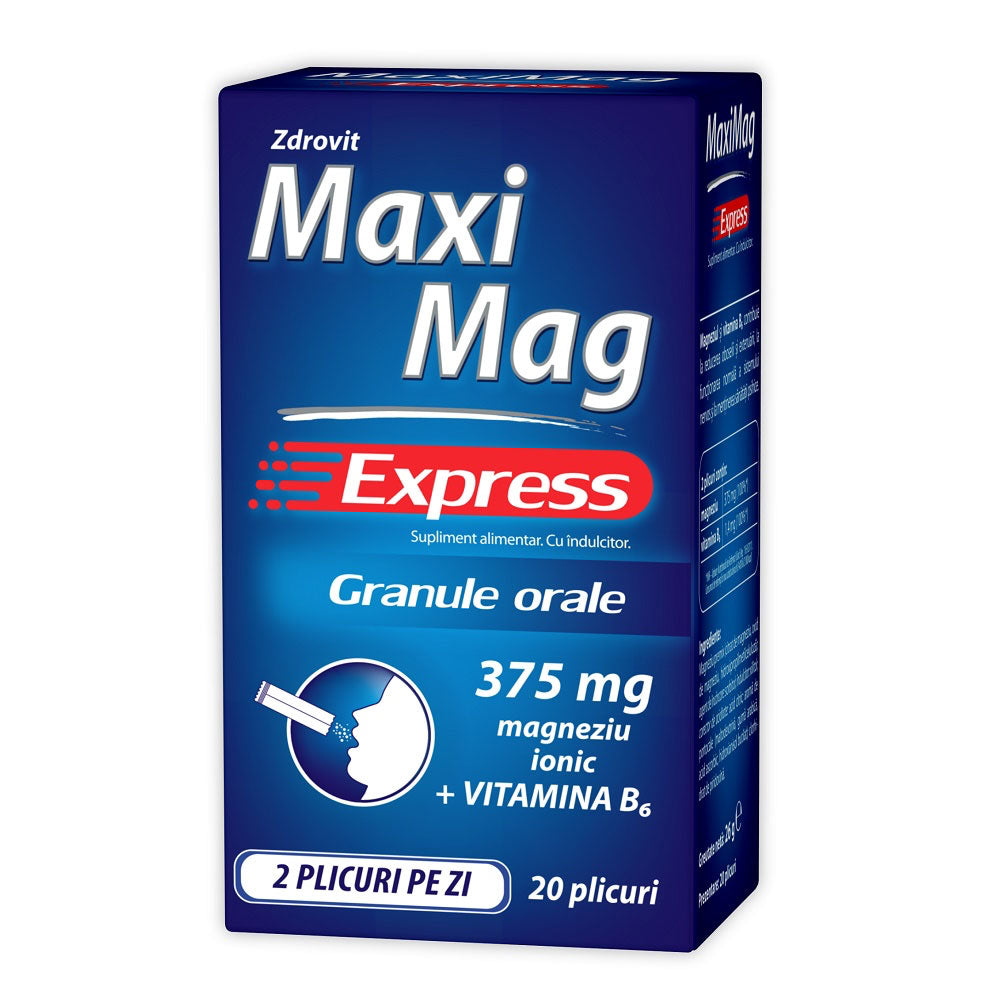 Granule Maximag Express, 20 Plicuri, Zdrovit