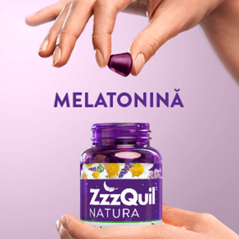 Melatonina, 60 jeleuri, ZzzQuil Natura