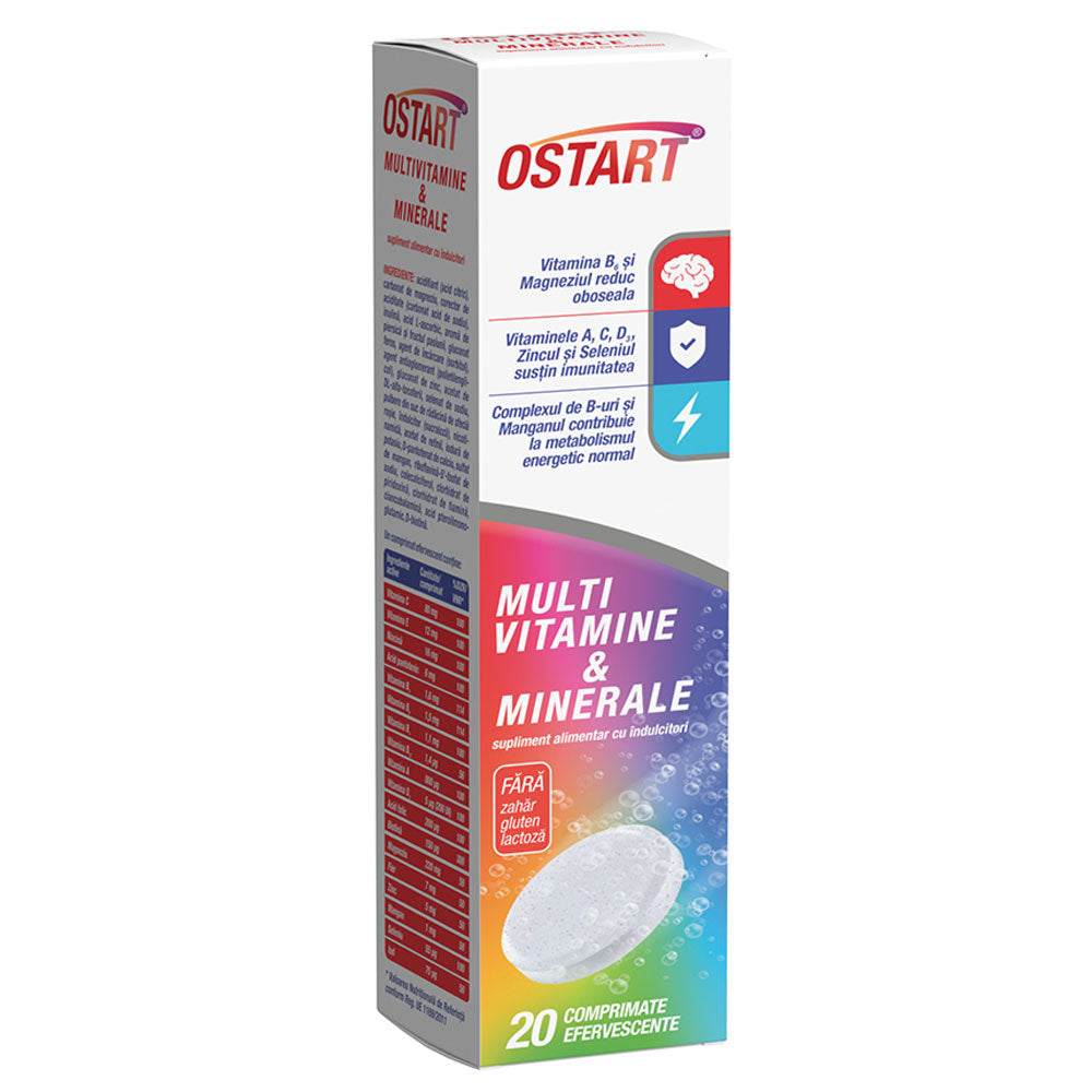 Ostart multivitamine si minerale, 20 comprimate, Fiterman