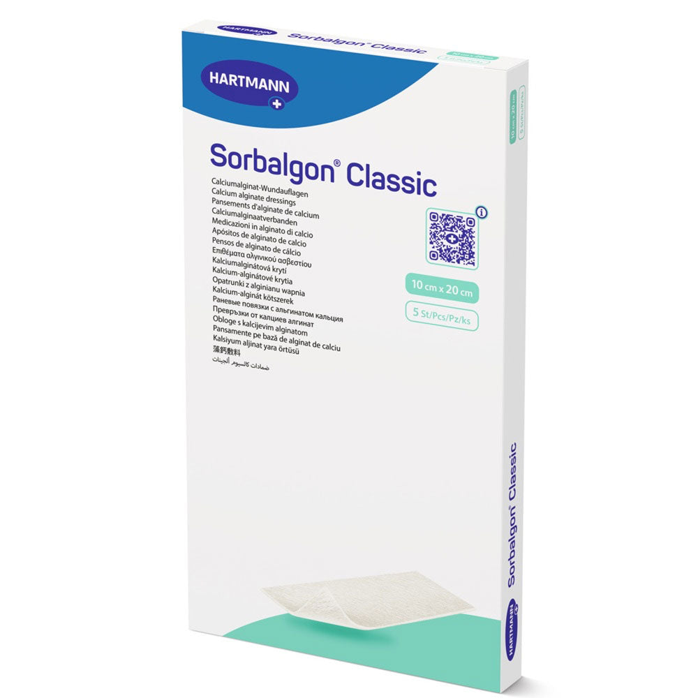 Pansament din alginat de calciu Sorbalgon 10cm x 20cm, 5 bucati, Hartmann