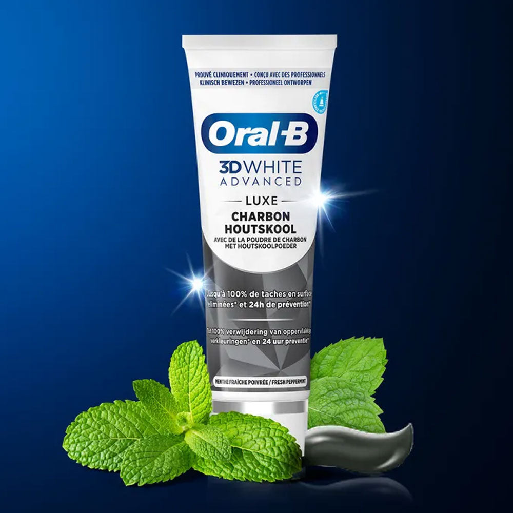 Pasta de dinți 3D White Advanced Luxe Charcoal, 75ml, Oral B