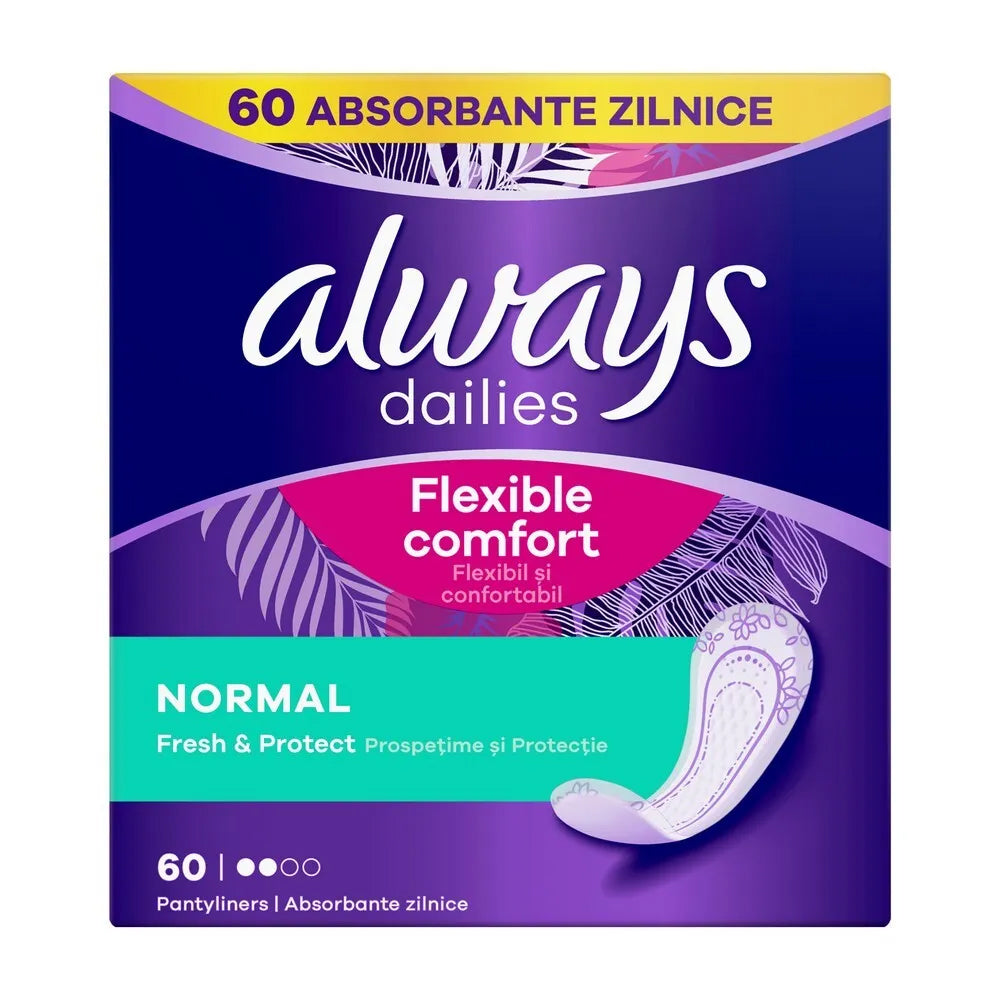 Absorbante zilnice Liners Deo x 60 bucati, Always