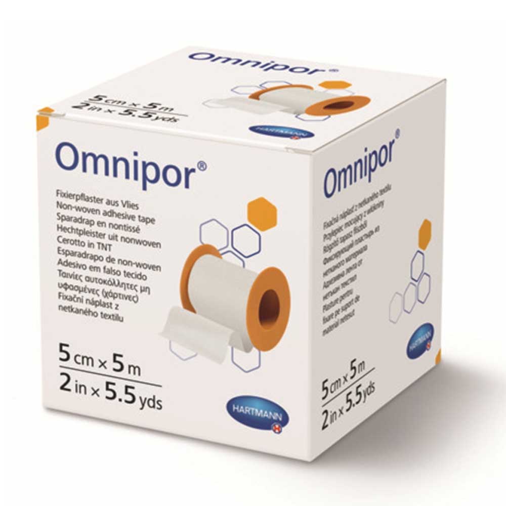 Plasture hipoalergen pe suport de hartie Omnipor Suport Hartie 5cm x 5m, Hartmann
