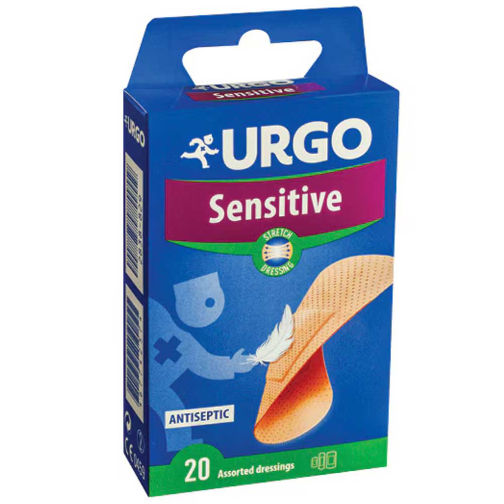 Plasture pentru piele sensibila Urgo Sensitive Multiextensibil, 20 Bucati, Urgo