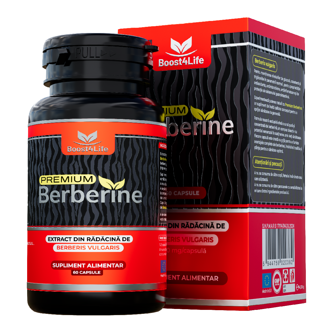 Premium Berberina, 600 mg, 60 capsule, Boost4Life