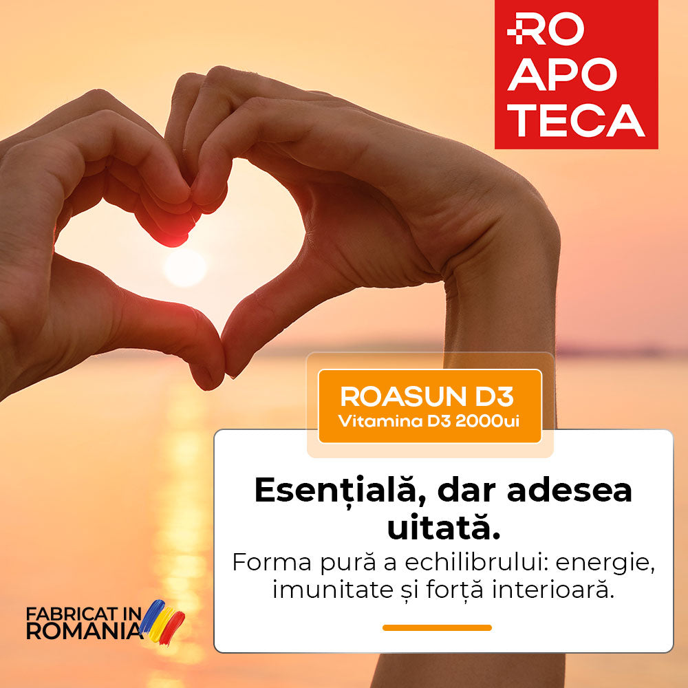 ROASUN D3 – Vitamina D3 pentru imunitate, oase puternice si echilibru general