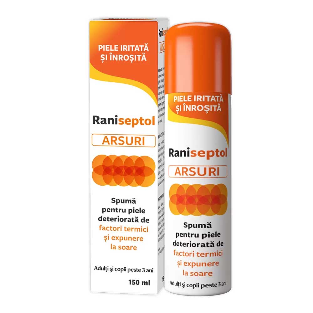 Raniseptol arsuri spuma, 150ml, Zdrovit