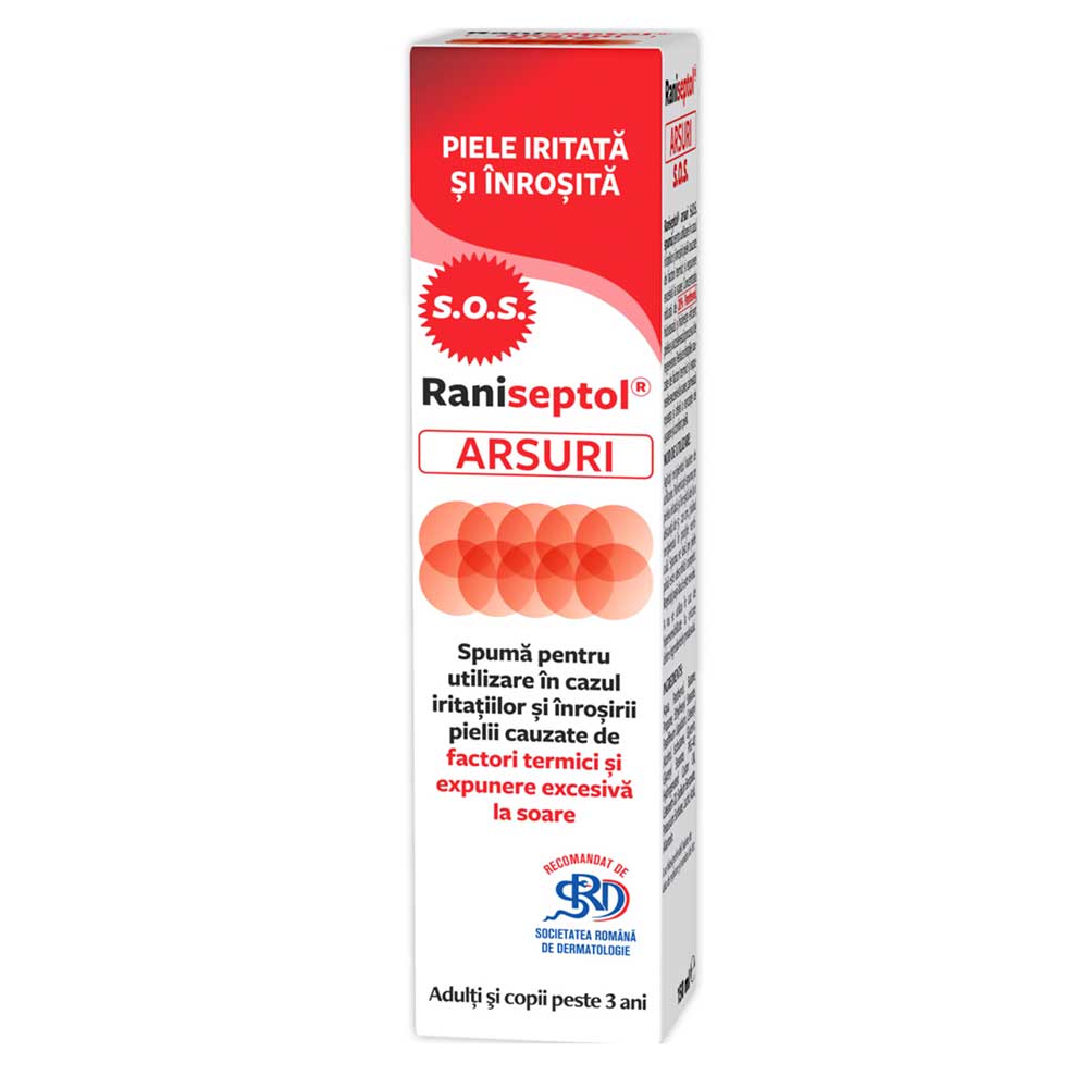 Raniseptol arsuri spuma S.O.S., 150ml, Zdrovit