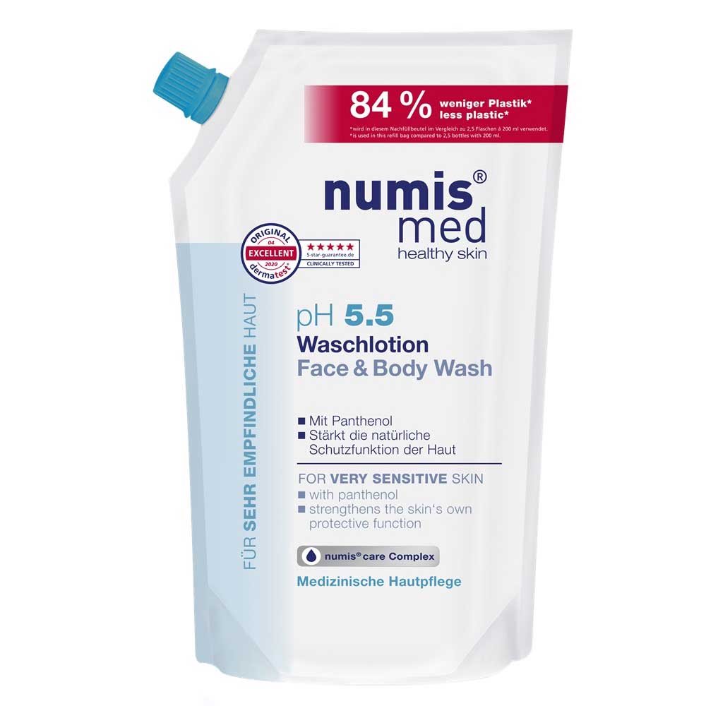 Rezerva lotiune de spalare Sensitiv PH 5.5, 500 ml, Numismed