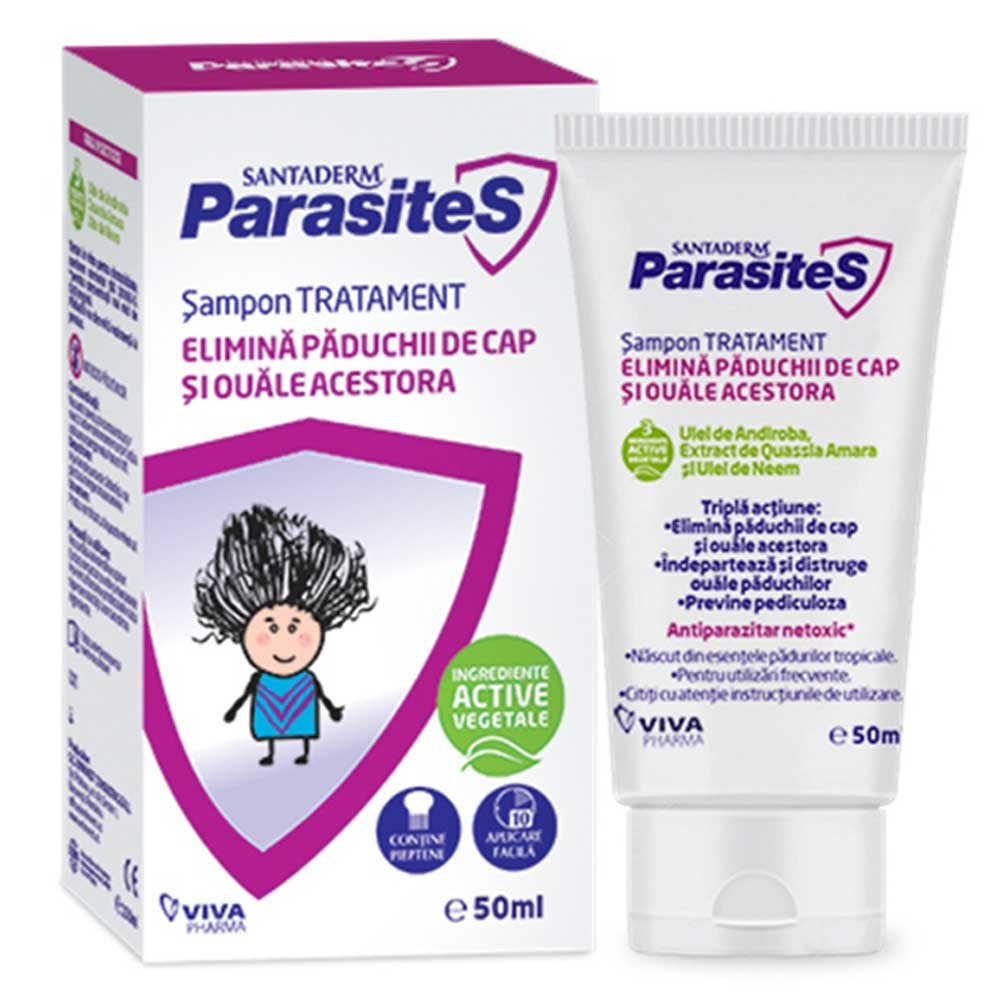 Sampon tratament impotriva paduchilor Santaderm, 150 ml, Viva Pharma