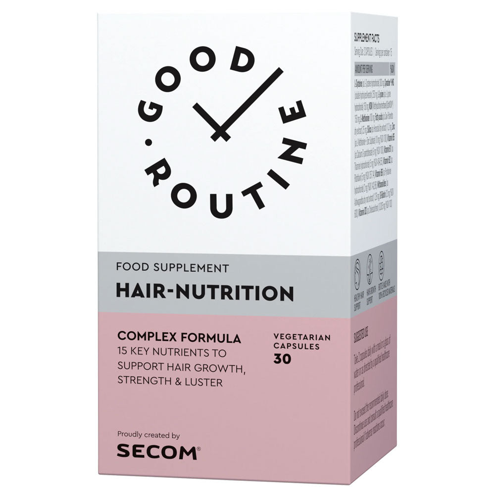 Supliment Hair Nutrition Good Routine pentru pentru crestea rezistentei, hidratarii si elasticitatii parului, 30 Capsule, Secom