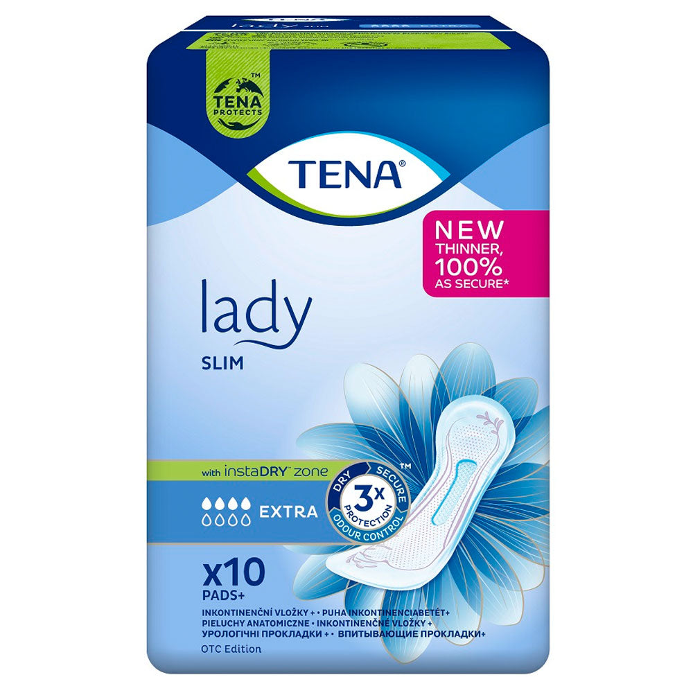 Absorbante zilnice Tena Lady Slim Extra, 10 Bucati