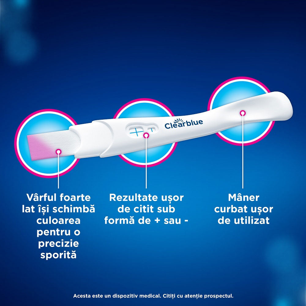 Test de sarcina detectare rapida, 1 bucata, Clearblue