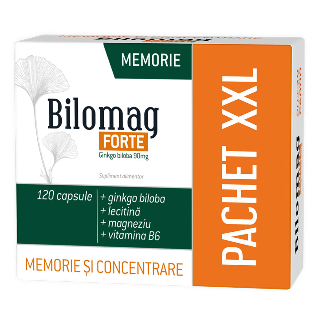 Bilomag Forte Memorie 90mg, 120 Capsule Pachet XXL, Zdrovit