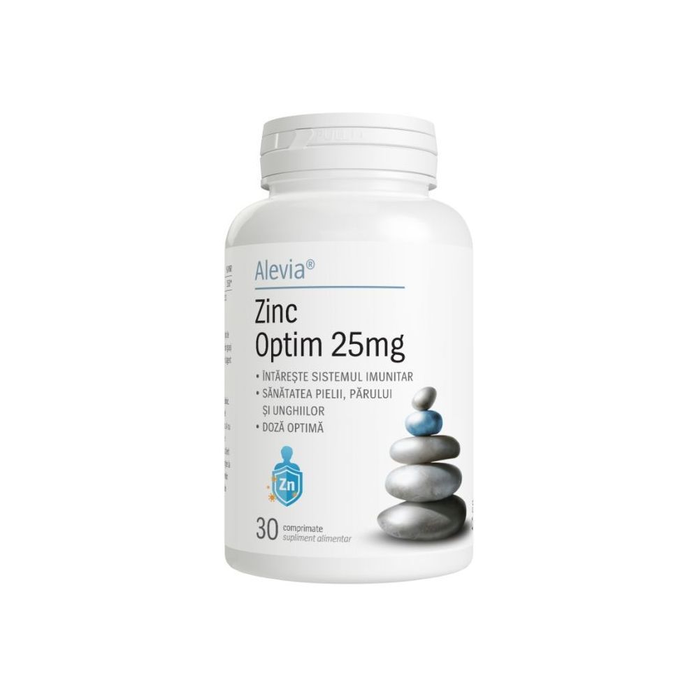 Zinc Optim, 25 mg, 30 comprimate, Alevia