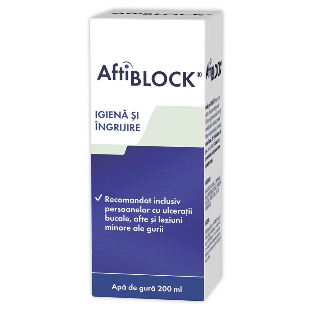 Apa de gura Aftiblock, 200ml, Zdrovit