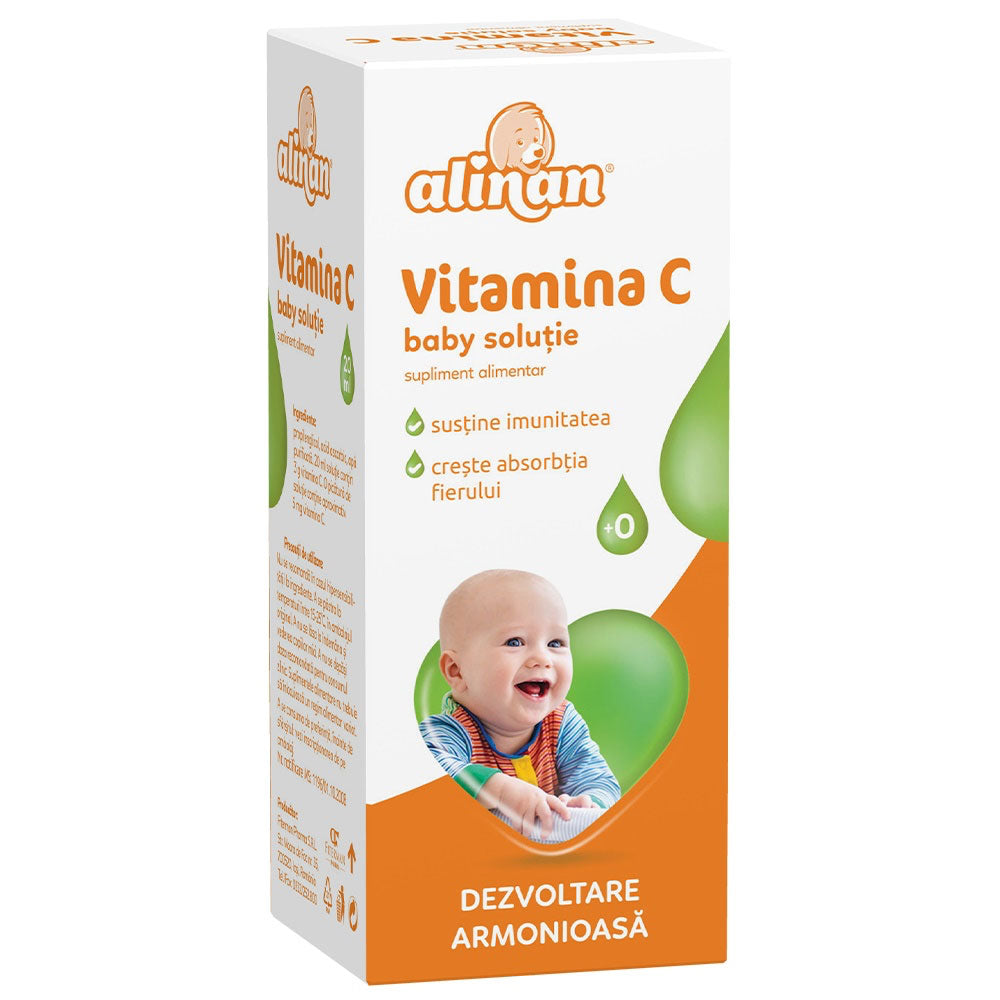 Picaturi orale Alinan Baby Solutie cu Vitamina C, 20ml, Fiterman Pharma