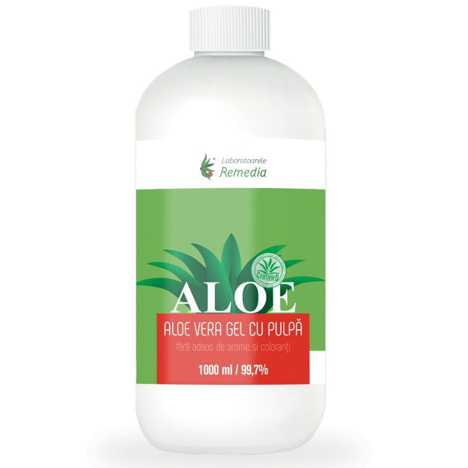 Gel natural de Aloe Vera, 1000ml, Laboratoarele Remedia