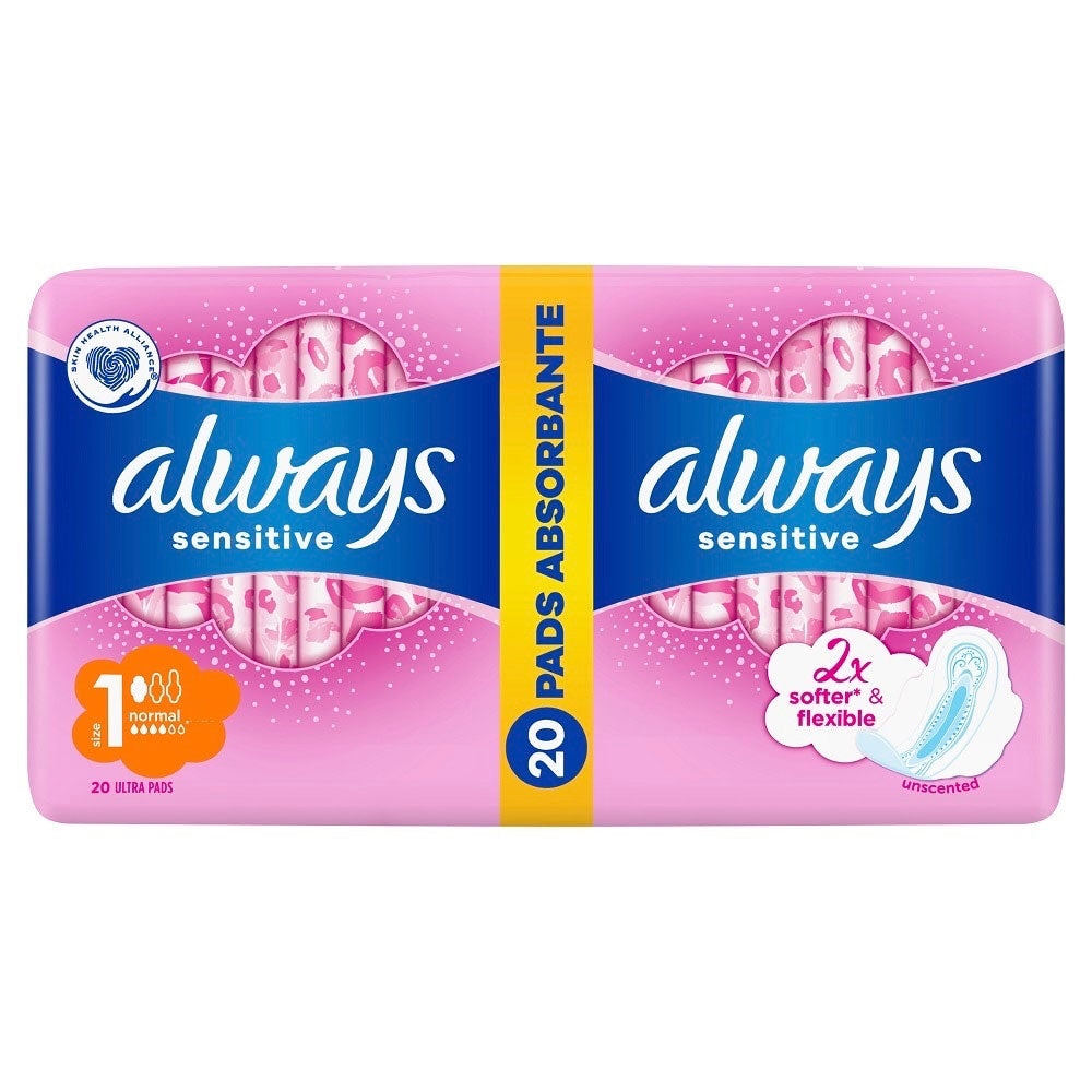 Absorbante Always Ultra Sensitive Normal Plus, Marimea 1, 20 Bucati